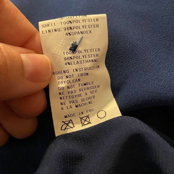 Blaque Label Navy Blue Cold Shoulder Dress Medium - Picture 5 of 7